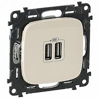 Розетка 2xUSB VALENA ALLURE, слоновая кость | код. 754996 | Legrand