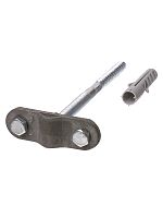 Держатель фасадный для прута ?6-10 мм длина 160 мм, дюбель, стальной зажим, термодиффузия TDM | код SQ2402-3113 | TDM