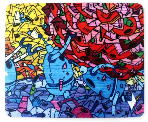 Коврик для мыши Gembird MP-ROBO, рисунок роботы , размеры 220*180*1мм, полиэстер+резина | код MP-ROBO | Gembird