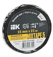 MIXTAPE 5 Изолента Х/Б 15мм 21м IEK | код UIZ20-15-21-K02 | IEK