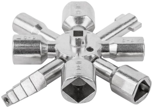 Ключ универсальный для электрошкафов 10-в-1 двусторонняя CrV бита РН2/SL7 FIT 60110 фото 8