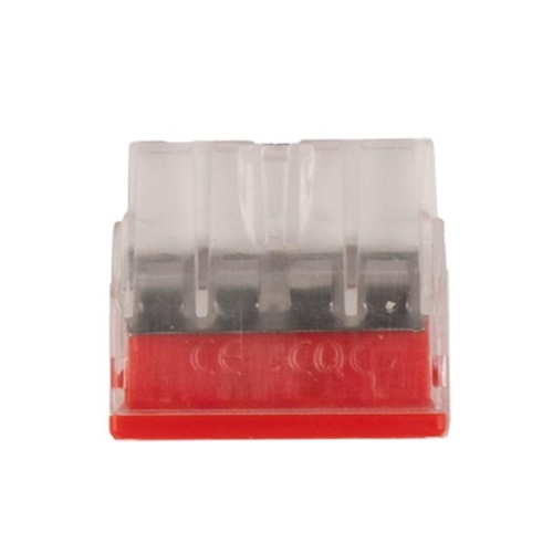 Клеммы монтажные PTC-4P 2273-244 450V 32A 0,14-4.0mm2 , 4 отверстия, прозрачные, с пастой, /50 шт. | код 5051157 | JazzWay