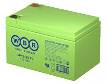 WBR GP12120 Аккумуляторная батарея для ИБП, напряжение: 12В, ёмкость: 12Ач, клеммы типа: F2, Размеры ВШГ: 98x98x151мм, вес: 4,2кг. Срок службы: 8 лет. | код WBR GP12120 | WBR