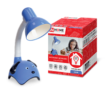 Светильник настольный под лампу СНО-DOG-СИНИЙ-KIDS на основании 60Вт E27 СИНИЙ (короб.) IN HOME | код 4690612025629 | IN HOME