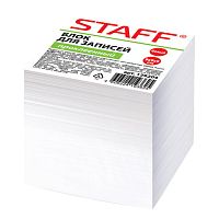 Блок для записей STAFF проклеенный, куб 9х9х9 см, белый, белизна 90-92%, 129204 | код 129204 | STAFF
