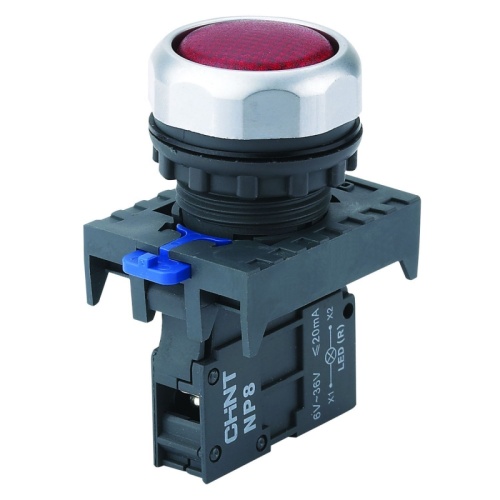 Индикатор NP8-D/4 красный, AC110-230В, IP65 (R) | код 667546 | CHINT Индикатор NP8-D/4 красный, AC110-230В, IP65 (R) | код 667546 | CHINT