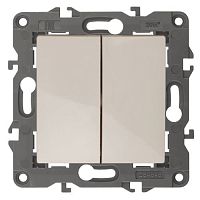 Переключатель Elegance 14-1112-02 перекрёстный двойной, 10АХ-250В, слоновая кость | код Б0065326 | ЭРА