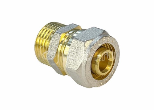 Соединитель обжимной с переходом на НР 26х3/4дюйм (140/10) K | код VF.301.N.026034 | VALFEX Соединитель обжимной с переходом на НР 26х3/4дюйм (140/10) K | код VF.301.N.026034 | VALFEX