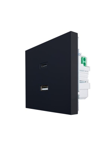 ZIMA Розетка TC+ USB разъем черный бархат LEZARD | код 704-4288-192TC | LEZARD фото 2 ZIMA Розетка TC+ USB разъем черный бархат LEZARD | код 704-4288-192TC | LEZARD фото 2