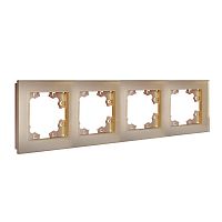 Рамка 4-м Афина стеклянная шампань UNIVersal 2281