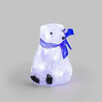 Акриловая светодиодная фигура Белый мишка 20 см, 4,5 В, 3 батарейки AA (не входят в комплект), 20 светодиодов, NEON-NIGHT | код 513-247 | NEON-NIGHT