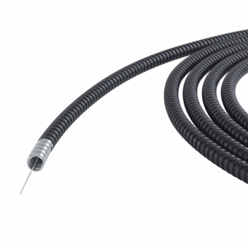 Металлорукав DN 35мм в герметичной ПВХ изоляции, Dвн 35,0 мм, Dнар 41,0, с протяжкой, 25 м, цвет чёрный | код 6071R-035NP | DKC Металлорукав DN 35мм в герметичной ПВХ изоляции, Dвн 35,0 мм, Dнар 41,0, с протяжкой, 25 м, цвет чёрный | код 6071R-035NP | DKC