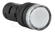 Индикатор светодиодный моноблочный AD16-16C, белый, LED 220VAC/DC, 16mm, IP50 | код AD16-16C/W28 | GQELE