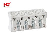 Клемма пружинная соединительная КСП5-3L+N+PE. 16A HLT | код 081-32-030 | HLT
