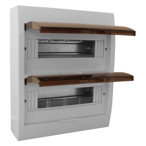 Распределительный щит RUICHI ЩРН-П-24 навесной, прозрачный, чёрная дверь, IP40 | код 113207 | Ruichi Распределительный щит RUICHI ЩРН-П-24 навесной, прозрачный, чёрная дверь, IP40 | код 113207 | Ruichi