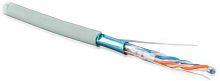 Кабель витая пара экранированная F/UTP категория 5 2 пары (24 AWG) одножильный (solid) экран - фольга LSZH нг(С)-HF серый, Hyperline FUTP2-C5-S24-IN-LSZH-GY-500 (500 м) | код 41479 | Hyperline