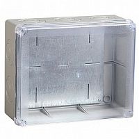 коробка КМ41346 распаячная для о/п 240х195х90 мм² IP55 (RAL7035, монт. плата, кабельные вводы 5 шт) | код. UKO10-240-195-090-K53-55 | IEK