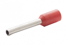 Наконечник штыревой втулочный изолированный НШВИ 1-12 цвет красный | код NSHvI-1-12-R | Engard
