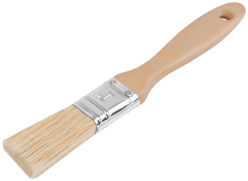 Кисть флейцевая ''Профи'', натур.светлая щетина, деревянная ручка 1'' (25 мм) | код 1113 | FIT
