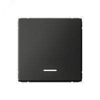 Выключатель 1-кл. ArtGallery (сх. 1а) 10AX с подсветкой механизм базальт | код GAL001413 | Systeme Electric