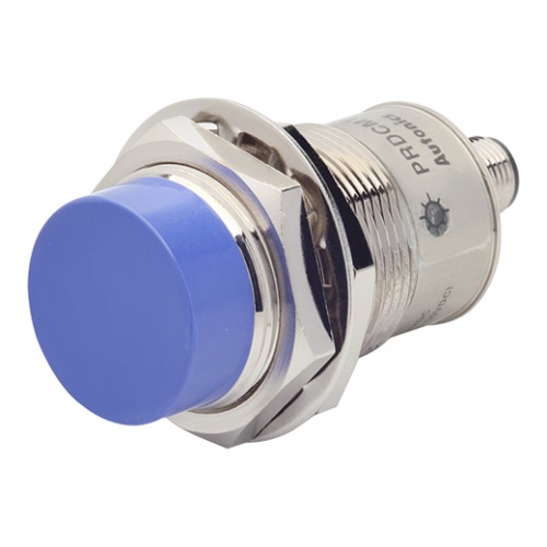 Датчик индуктивный, Sn=25мм, выход PNP NO, частота срабатывания 100Гц, Uпит. 12…24V DC, цилиндрический корпус M30 (никелированная латунь) с разъёмом M12, монтаж незаподлицо, IP67 | код PRDCM30-25DP | AUTONICS