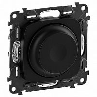 Светорегулятор-переключатель поворотный VALENA ALLURE, 300 Вт, антрацит | код. 752980 | Legrand