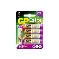 Алкалиновые батарейки GP Extra Alkaline 15А AA - 8+2 шт. на промо-блистере 15AX8/2-2CR10 | код 4891199166150 | GP Batteries