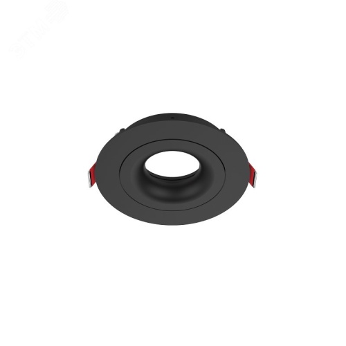 Рамка для модульного светильника FLEX 50 02 круглая встраиваемая 110х45мм RAL9005 черный муар поворотная | код V1-R0-T0435-10003-2000000 | Вартон