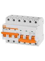 Авт. выкл. с мех. блок. (байпас) ВА47-29Б 3Р+3Р 40А 4,5кА х-ка C TDM | код SQ0206-0411 | TDM