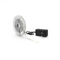 Лента светодиодная LED (комплект лента и драйвер) 2835/60-SMD 6 Вт/м 600 Лм/м 3000К теплый белый IP65 12 В DC 8 мм (катушка 5 м) Basic | код BT013 | GAUSS