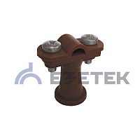 Держатель проводника круглого 6-10 мм коричневый, высота 38 мм, пластик | код 91105 | ЕЗЕТЕК