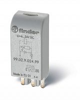 Модуль индикации и защиты, зеленый LED + диод (+ A1), 28...60В DC | код 9902906099 | FINDER
