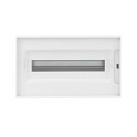 Щиток встраиваемый FRAME 18мод. для полых стен с прозр. дверцей с 2 шинами PEN на 8 и 10 отверст. бел. DKC F18B3WT