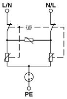 Разрядник для защиты от импульсных перенапряжений, тип 2 PRT-1S-350/5S | код 2908551 | PHOENIX CONTACT