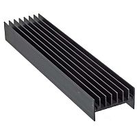 Радиатор охлаждения воздушный RUICHI HS 107-150, алюминиевый с чернением | код 88467 | Ruichi