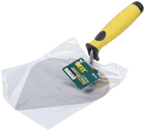 Мастерок нержавеющий, мягкая ручка, Профи, штукатура 190 мм | код 5075 | FIT фото 3