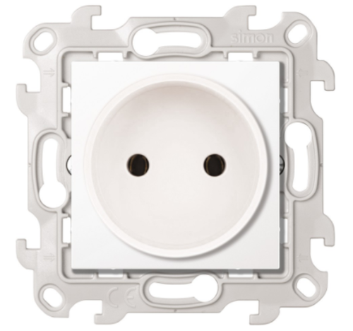 Розетка 2К без защитных шторок, белый | код 2450442-030 | Simon