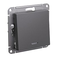 Выключатель 1-кл. AtlasDesign (сх. 1а) 10AX с подсветкой механизм базальт | код ATN001413 | Systeme Electric