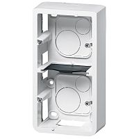 Накладная монтажная коробка - Программа Mosaic - для суппорта Кат. № 0 802 52 - 5 или 2x2 мод. - верт. монтаж | код 080282 | Legrand