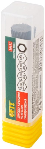 Шарошка карбидная штифт 6мм тип "N" трапециевидная 12х13х58мм FIT 36631 фото 3