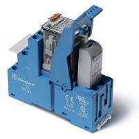 Интерфейсный модуль (сборка 55.34.8.024.0040 + 99.02.0.024.98 + 94.04SMA), электромеханическое реле, 4CO 7A, контакты AgNi, питание 24В AC, категория защиты IP20, винтовые клеммы, металлическая клипса, LED + варистор | код 583480240060SMA |