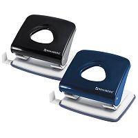 Дырокол металлический BRAUBERG PN-100M, до 30 листов, ассорти (синий/черный), 221277 | код 221277 | BRAUBERG