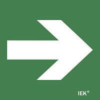 Этикетка самокл. 150х150мм Направляющая стрелка IEK | код LPC10-1-15-15-STR | IEK