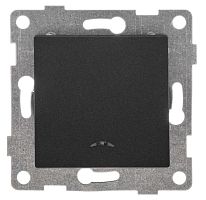 Выключатель 1-кл. СП Ugra 10А 250В с индикацией механизм графит | код С11В18-010 | GUSI