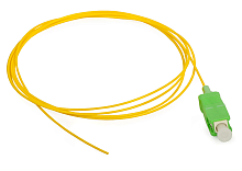 Шнур оптический монтажный 9/125 SC/APC 1 метр (pigtail) | код Pt-SC/APC-1м | ИнфоТелеком