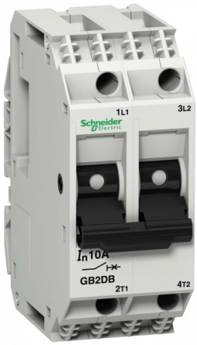 Автоматический выключатель с комбинированным расцепителем 2 полюса 16A | код GB2DB21 | Schneider Electric 