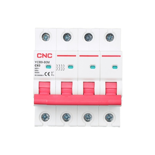 Модульный автоматический выключатель YCB9-80M 50А 4P 10кА D DB разъем для вилочной шины | код A030979 | CNC Модульный автоматический выключатель YCB9-80M 50А 4P 10кА D DB разъем для вилочной шины | код A030979 | CNC
