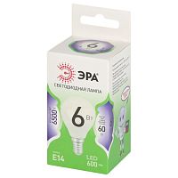 Лампа светодиодная LED 6 Вт 600Лм 6500К шар холодный E14 220-240В LED P45-6W-865-E14 Green Line | код Б0067069 | ЭРА