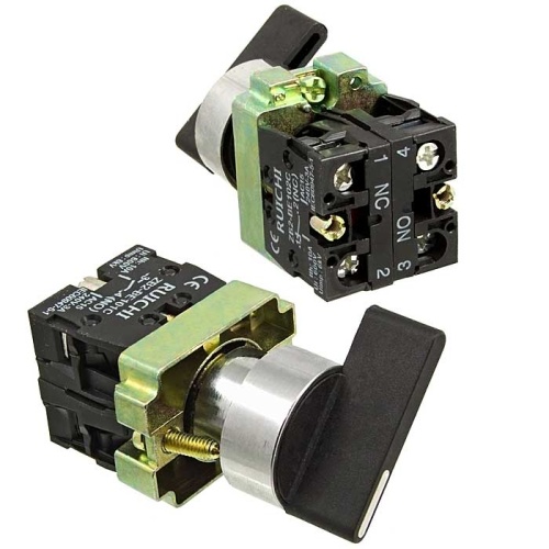 Переключатель поворотный RUICHI 3SA8-BJ25, 2 положения, NO+NC, IP40, 3 А, 240 В, установочное отверстие 22 мм, ручка J длинная, винтовой зажим (4S) | код 71606 | Ruichi Переключатель поворотный RUICHI 3SA8-BJ25, 2 положения, NO+NC, IP40, 3 А, 240 В, установочное отверстие 22 мм, ручка J длинная, винтовой зажим (4S) | код 71606 | Ruichi