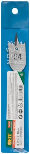 Сверло по дереву перовое 24x152 мм | код 36124 | FIT фото 3